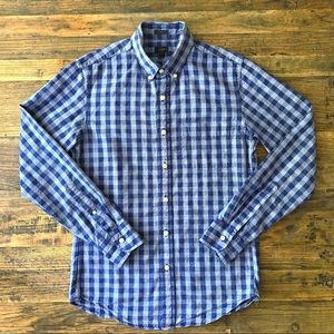 J. Crew Men’s Slim Long Sleeve Shirt - Blue Plaid